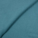 Double gaze irisée bleu fond bleu pétrole