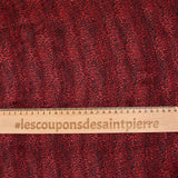 Red leopard satin band printed muslin