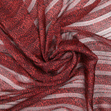 Red leopard satin band printed muslin