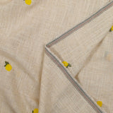 Lemon embroidered viscose linen with string background