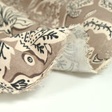 Coton indien imprimé Miraz taupe