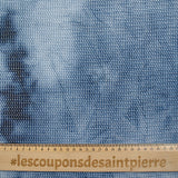 Maille résille tressée polyester tie & dye bleu