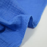 Double gaze irisée argent fond bleu lavande