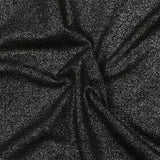 Jersey de polyester irisé argenté fond noir