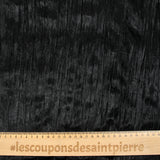 Black pleated velvet