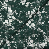 Banda de raso de muselina estampada efervescencia fondo verde esmeralda