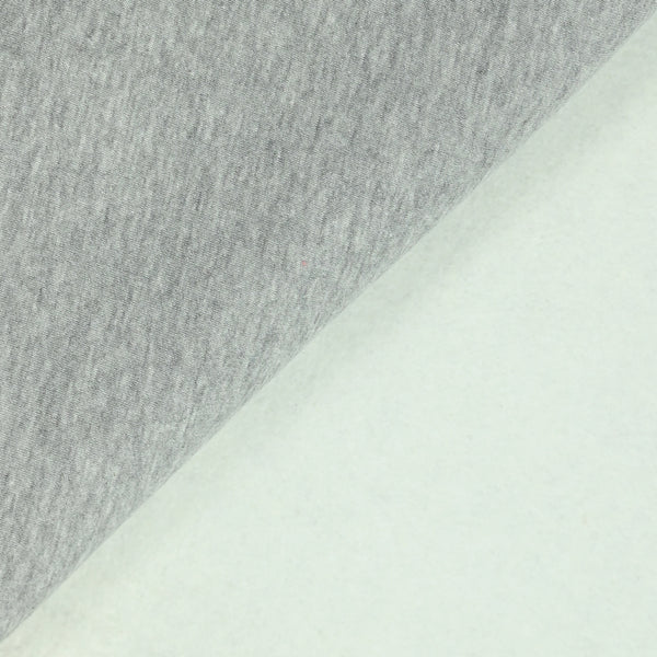 Thick chined gray minkee fabric