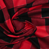 Coton tissé-teint carreaux écossais lurex rouge et noir