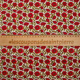 Coton liberty ® Astell Reece rouge au mètre