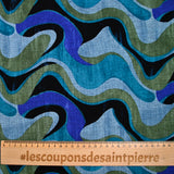 Maille Milano polyviscose mille vagues bleu