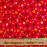 Cotton Popeline Printed Snow Reddrop