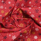 Cotton Popeline Printed Snow Reddrop