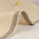 Lemon embroidered viscose linen with string background