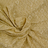 Dentelle polyester losange satiné beige