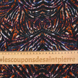 Mousseline imprimée zèbre fantaisie noir