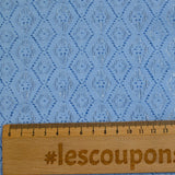Dentelle polyester losange satiné bleu