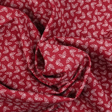Printed cotton poplin Holly background of wine