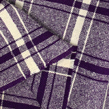 Laine mélangée à carreaux violet