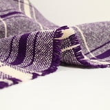 Laine mélangée à carreaux violet
