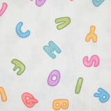 Piqué de coton imprimé alphabet