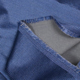 Velours côtelé coton 2 mm bleu de guède