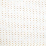 Piqué de coton imprimé coeur camel fond blanc