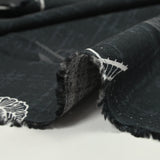 Viscose imprimée parasol et crustacé fond anthracite