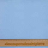 Cotton stung printed pea blue background