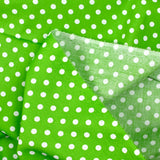 Coton imprimé pois 6mm vert