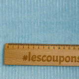 Velours côtelé coton 5 mm bleu ciel
