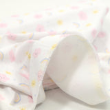 Cut -printed cotton print and pink cloud