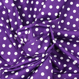 Coton imprimé pois 6mm violet
