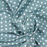 Coton imprimé pois 6mm eucalyptus