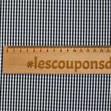 Polyester Vichy 2 mm white and black