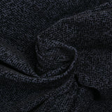 Velours de coton floqué pixel noir fond gris