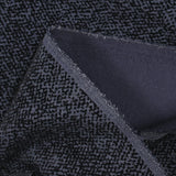 Velours de coton floqué pixel noir fond gris