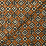 Coton indien imprimé Dharamshala fond camel