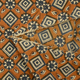 Coton indien imprimé Dharamshala fond camel