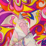 Viscose imprimée seventies rose