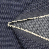 Jean's coton chevrons en jacquard bleu foncé