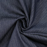 Jean's coton chevrons en jacquard bleu foncé