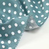 Coton imprimé pois 6mm eucalyptus