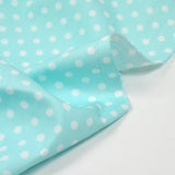 Coton imprimé pois 6mm ciel