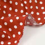 Coton imprimé pois 6mm brique