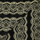 Martina polyester lace pale yellow black background
