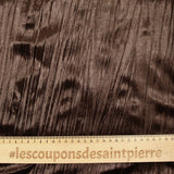 Jersey velours plissé marron