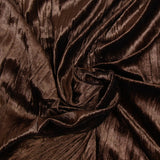 Jersey velours plissé marron
