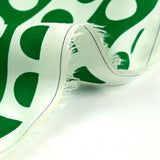 Green and white pea printed cotton