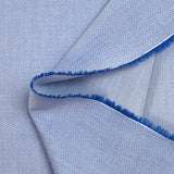 Coton chemise jacquard Nicolas fond bleu clair