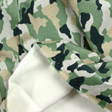 Green camouflage cotton elastane flannel